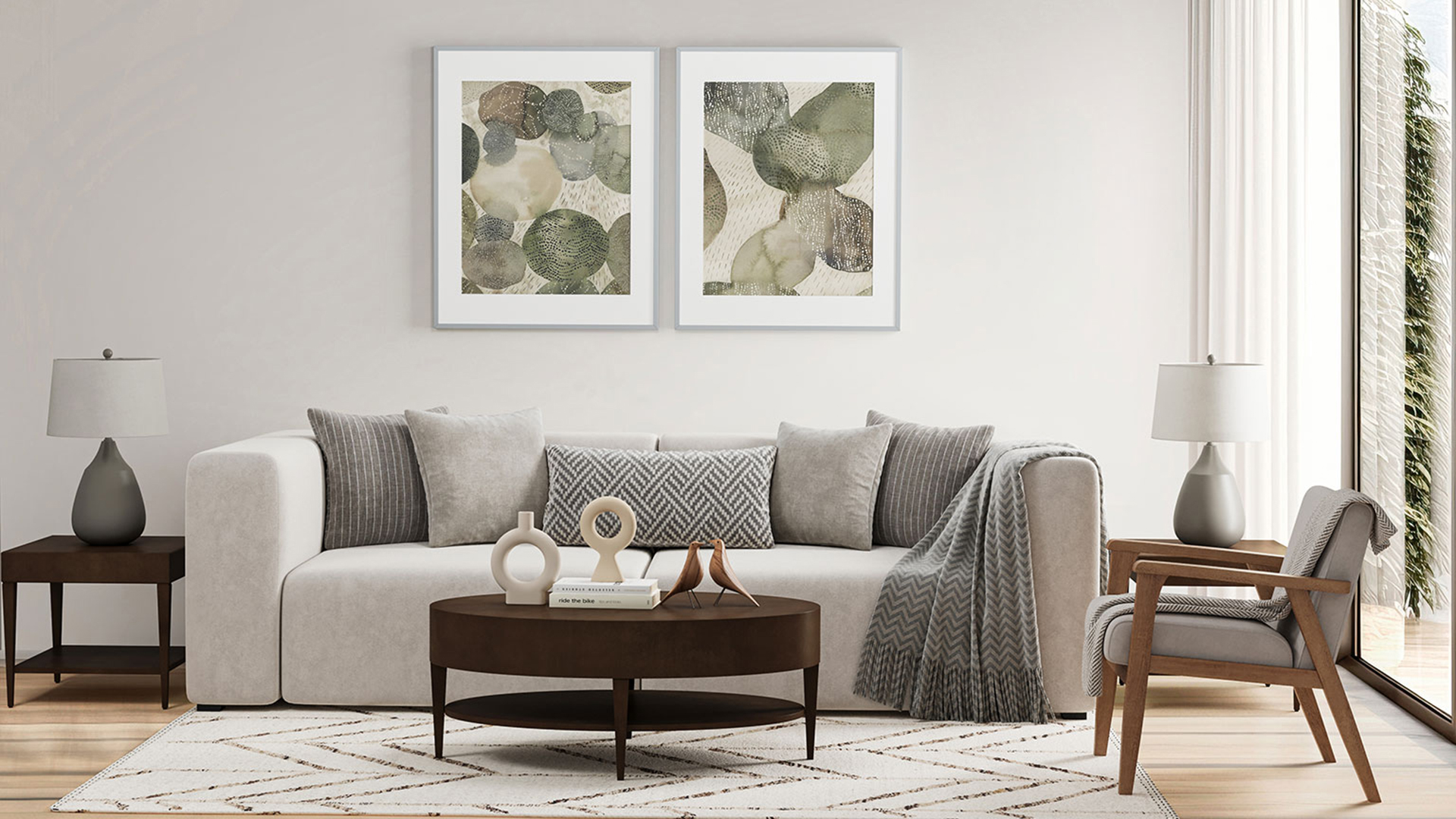 $24 virtual staging living room example